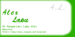 alex lapu business card